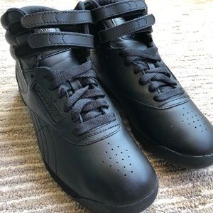 REEBOK Black High Top Freestyle Sneakers